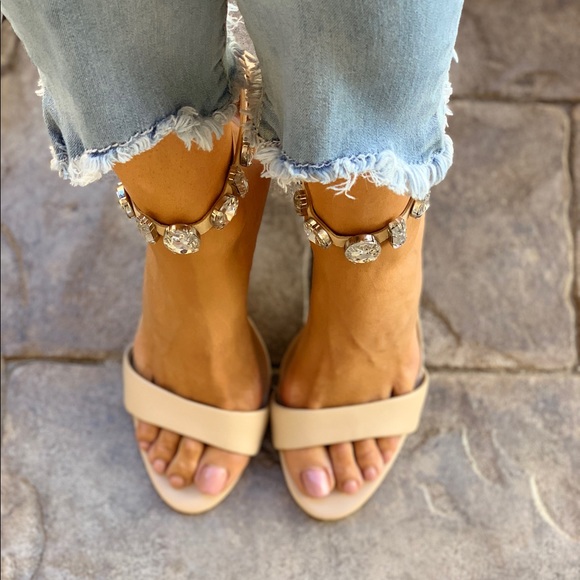 Embellished Jewels Ankle Strap High Heel Sandal - Picture 2 of 7